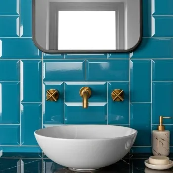 Metro Teal Gloss 200x100 Tiles