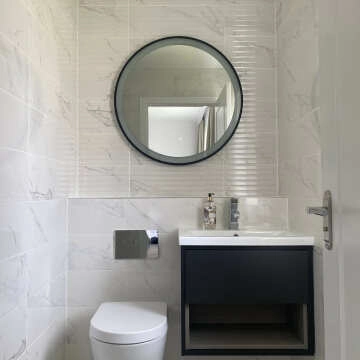 Raffinato White Carrara Marble Effect Stripe Ceramic Wall  Tiles