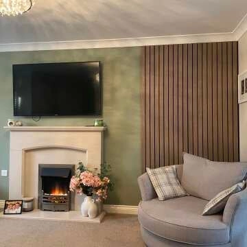 Trepanel® Smoked Oak Wide Slat Acoustic Wood Wall Panels