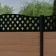 LuxeLine Composite Fence Panel Teak 6ft High - Curve Top Lattice Decorative Screen with Aluminium Post
