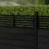 LuxeLine Composite Fence Panel Black 3ft High - Slat Decorative Screen with Aluminium Post