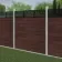 LuxeLine Composite Fence Panel Walnut - Slat Decorative Screen for Own Post