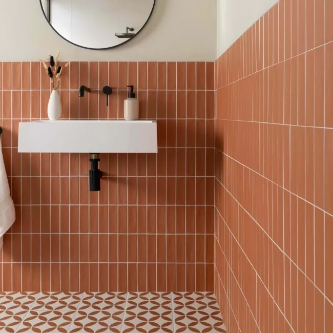 Hamlet Orange Matt Brick Metro Wall and Floor Tiles