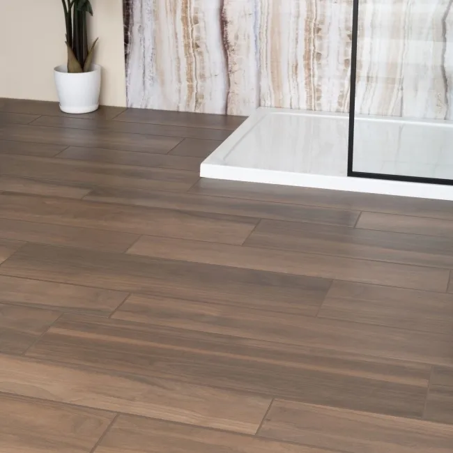 Heartwood Coffee Brown Matt Rectified Wood Effect Floor Tiles 888x145