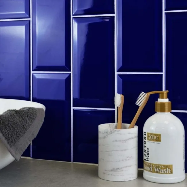 Manor House Blue Gloss Ceramic Metro Wall Tiles