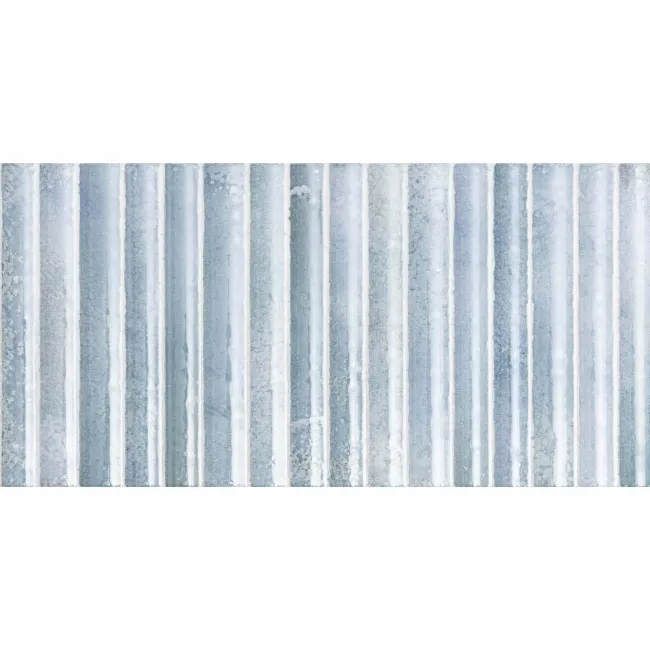 Meraki Blue Gloss Kitt-Kat Mosaic Effect Wall Tiles