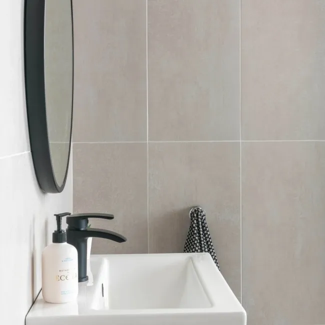 Genoa White Matt Concrete Effect Wall and Floor Tiles