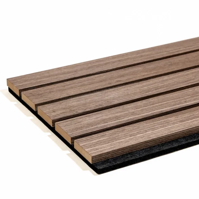 Trepanel® Smoked Oak Wide Slat Acoustic Wood Wall Panels