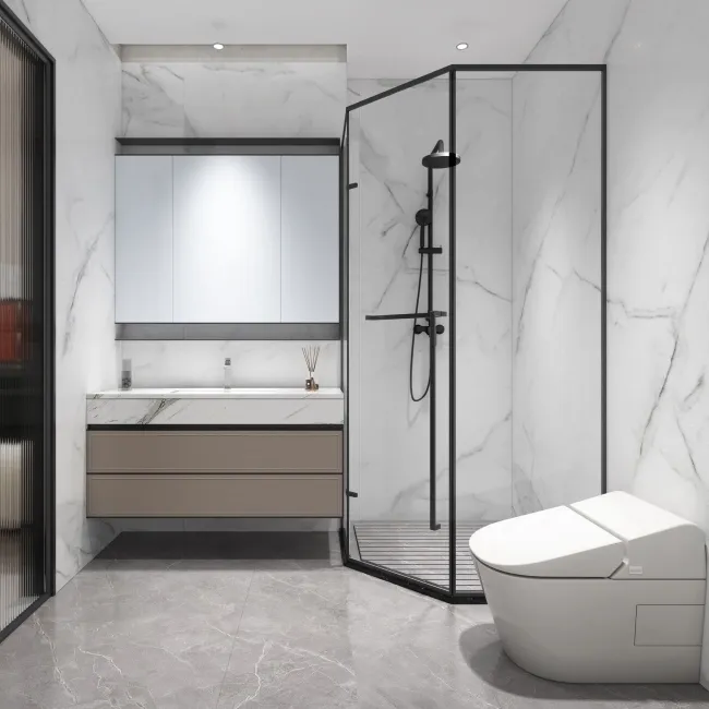 Trepanel Aqua Luxe® Bold Carrara Marble Effect Satin Embossed SPC XXL Wall Panel