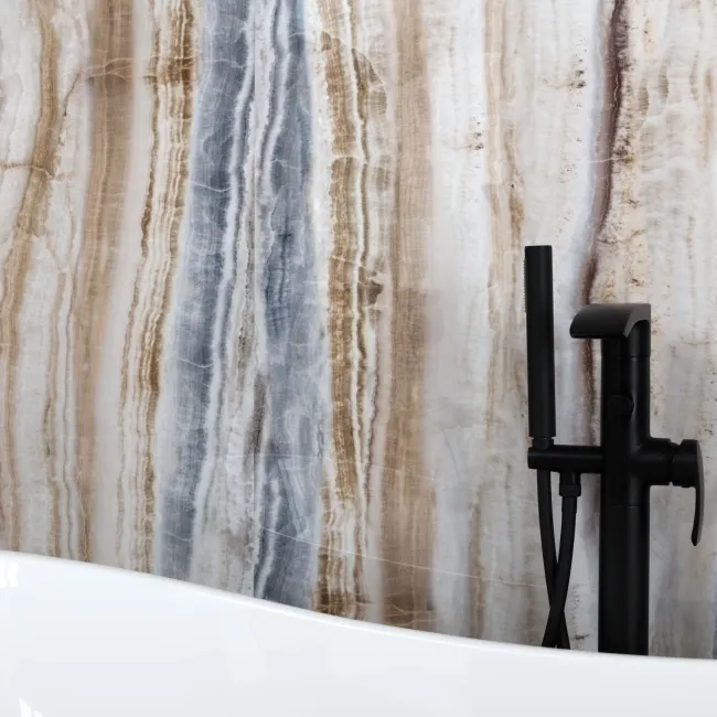 Trepanel Aqua Luxe® Onyx Multicolour Marble Effect Embossed Gloss SPC XXL Wall Panel