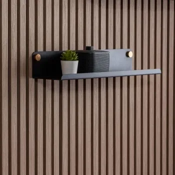 Trepanel Customise® Black Shelf 519mm inc Brass Screws