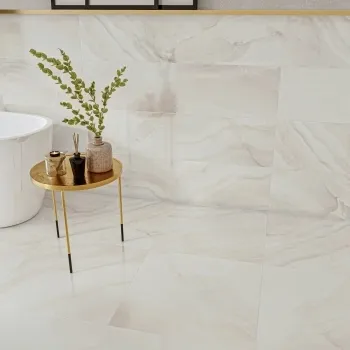 Lustra Light Beige Marble Effect Porcelain Tiles 600x600