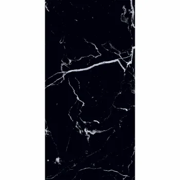 Marquina Black Polished Marble Effect 60x30 Wall and Floor Tiles