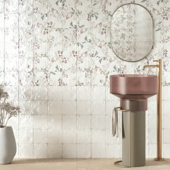 Lucy Forest Gloss Multicolour Patterned Porcelain Wall Tiles
