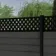LuxeLine Composite Fence Panel Dark Grey 6ft High - Lattice Decorative Screen with Aluminium Post