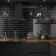 Linear Black Gloss Brick Shape Wall Tiles 300x100