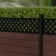 LuxeLine Composite Fence Panel Walnut 3ft High - Lattice Decorative Screen with Aluminium Post