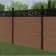 LuxeLine Composite Fence Panel Teak 6ft High - Moroccan Decorative Screen with Buried Aluminium Post