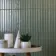 Ribbon Sage Green Ceramic Gloss Wall Tiles