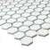 Pixel White 23x23 Hexagon Matt Mosaic Tiles