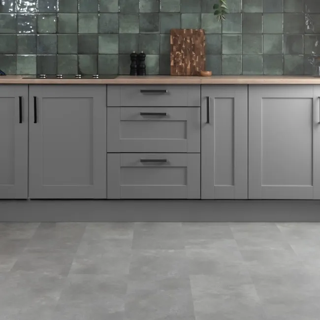 Trepanel Lux Mid Grey LVT Stone Effect SPC Vinyl Flooring