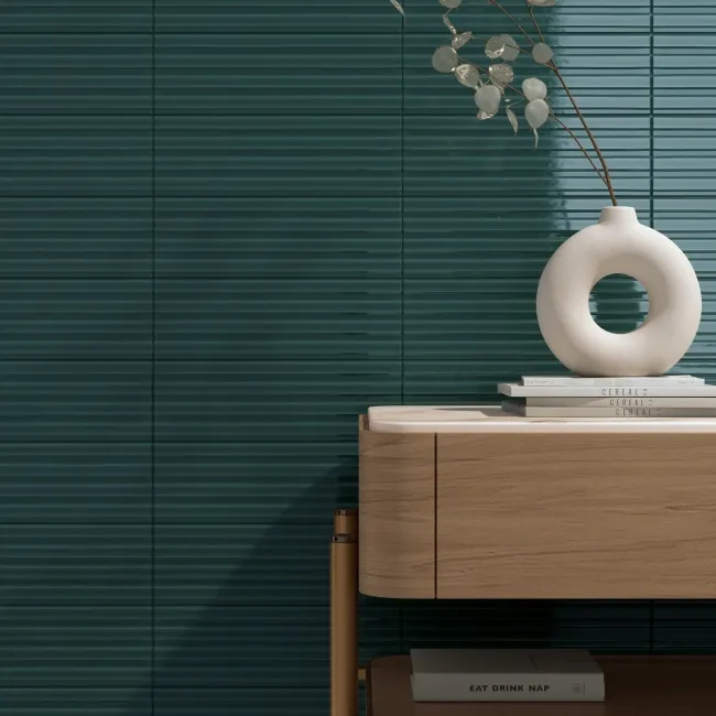 Ribbon Blue Ceramic Gloss Wall Tiles