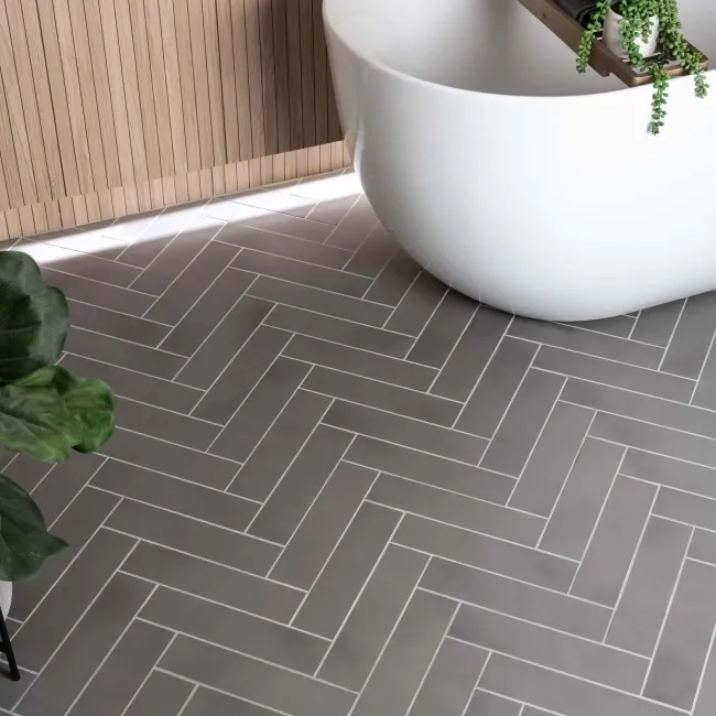 Chatham Dark Grey Matt Brick Wall and Floor Tiles