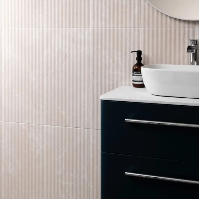 Clovelly White Decor Marble Effect Matt Wall Tiles