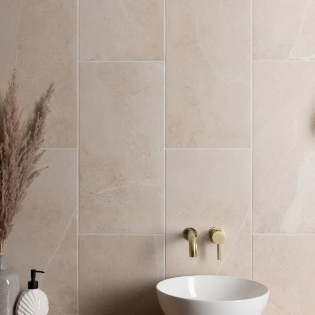 Driftstone Matt Beige Stone Effect Wall and Floor Tiles