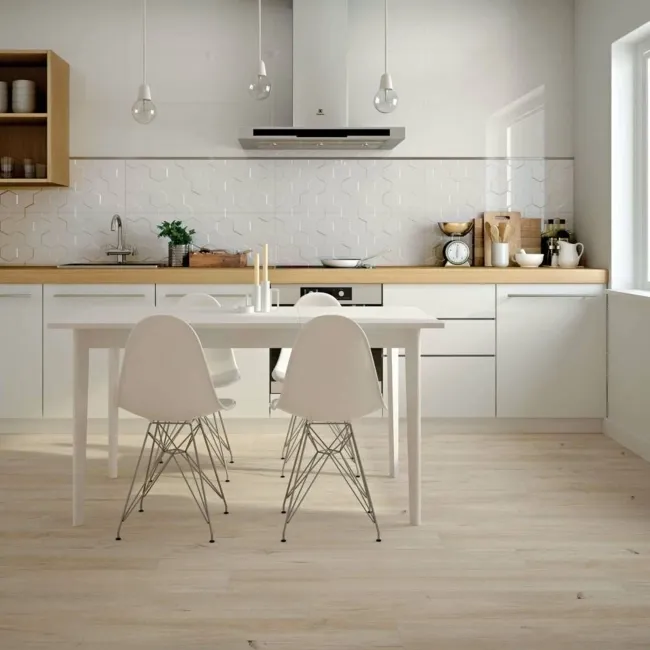 Muniellos Light Oak Anti-Slip Cream Wood Effect Porcelain Floor Tiles