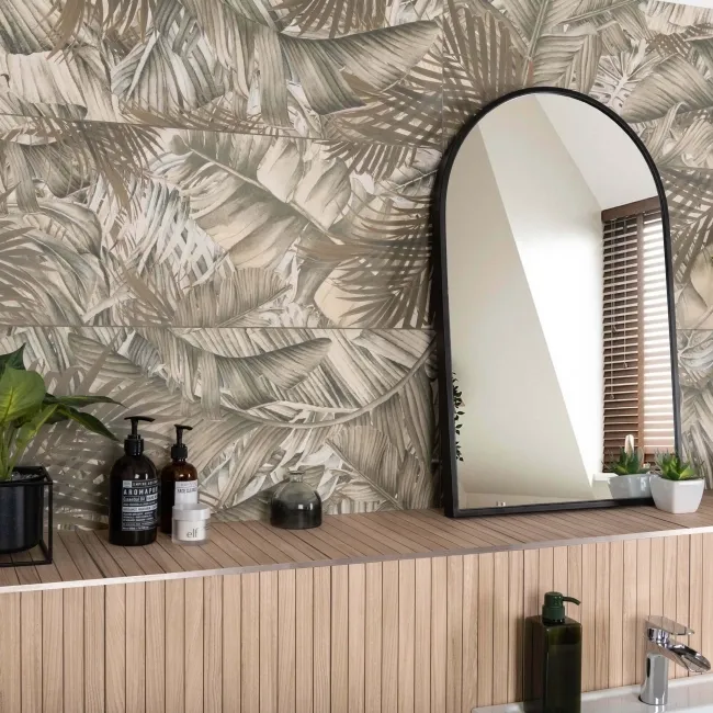 Nature's Way Botanical Green Matt Pattern Wall Tiles