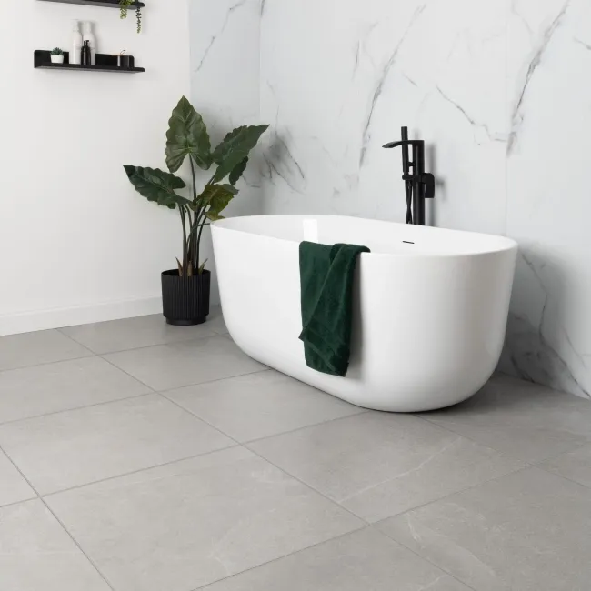 Driftstone Matt Grey Anti Slip Stone Effect Wall and Floor Tiles