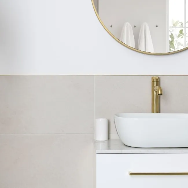 Driftstone Matt White Stone Effect Wall and Floor Tiles