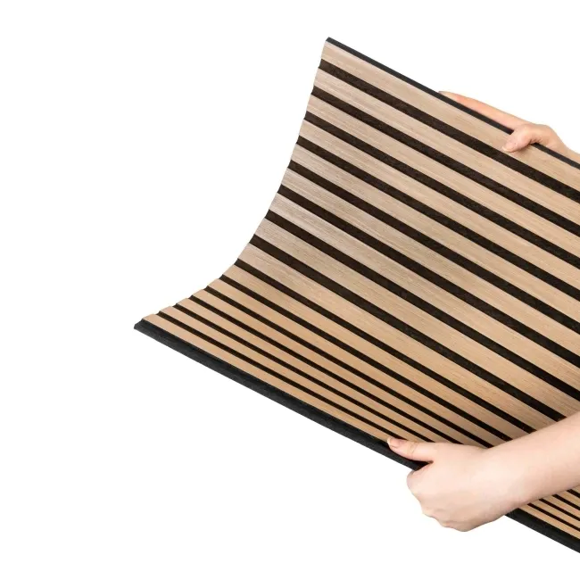 Trepanel Lite® Flexible Smoked Oak Acoustic Wood Wall Panels