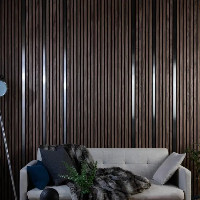 Trepanel® Stainless Steel Brushed Silver Decorative Acoustic Slat Cover