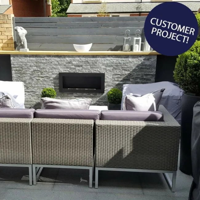 Vesuvius Charcoal Split Face Effect Tiles