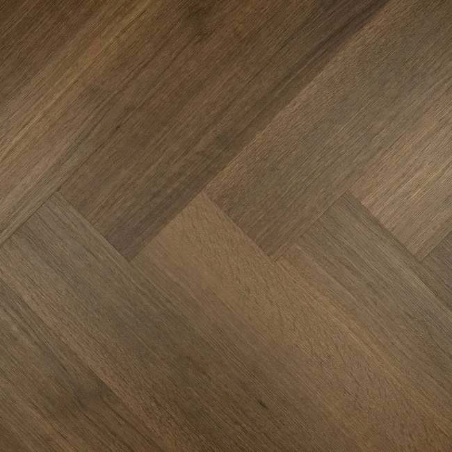 Trepanel Lux Walnut LVT Wood Effect Herringbone SPC Vinyl Flooring