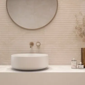 Seville Cream Decor Matt Stone Effect Wall Tiles