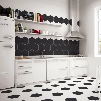 White Hexagon Tiles