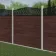 LuxeLine Composite Fence Panel Walnut - Geometric Decorative Screen for Own Post