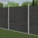 LuxeLine® Dark Grey Composite Fence Panel for Own Post 6ft