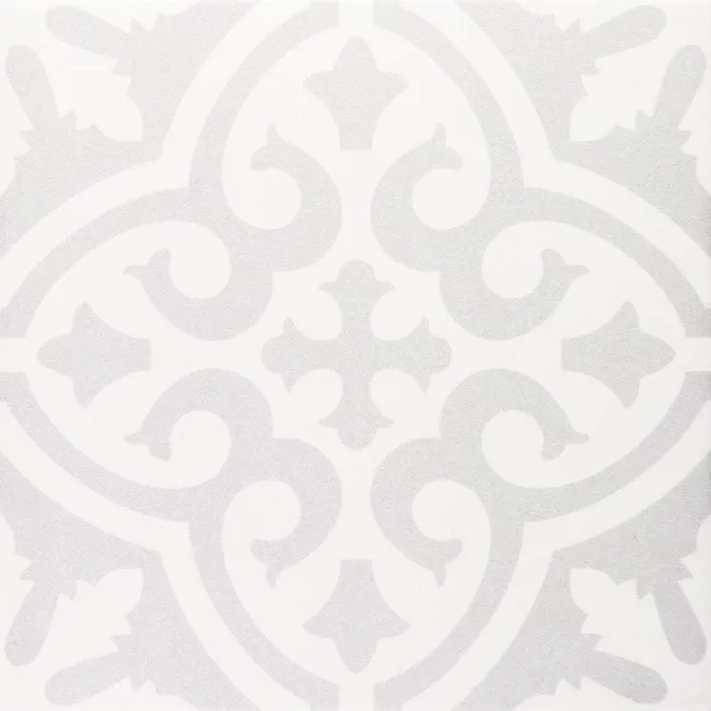 Arabesque Jewel Grey Matt Patterned Wall and Floor Tiles