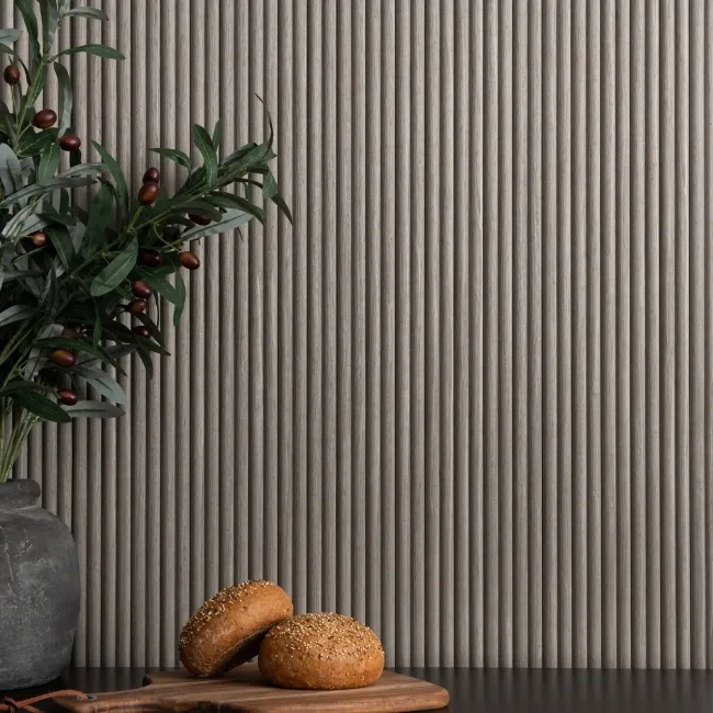 Trepanel Flex® Ash Grey Flexible Wood Panels 1200x600