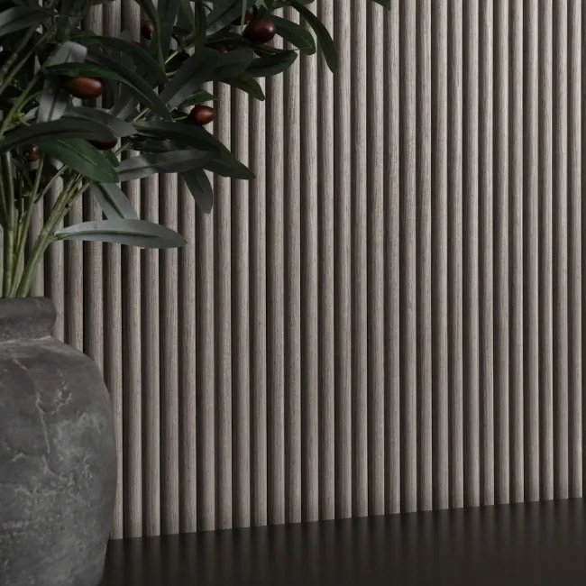 Trepanel Flex® Ash Grey Flexible Wood Panels 1200x600