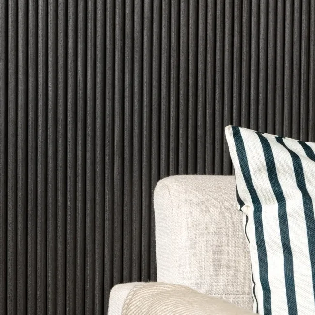 Trepanel Flex® Noir Black Flexible Wood Panels 2400x300