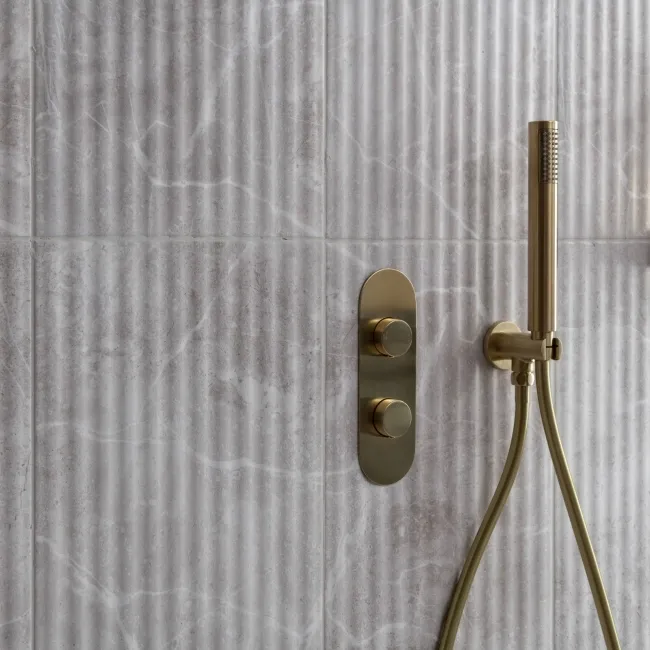 Clovelly Light Grey Decor Marble Effect Matt Wall Tiles