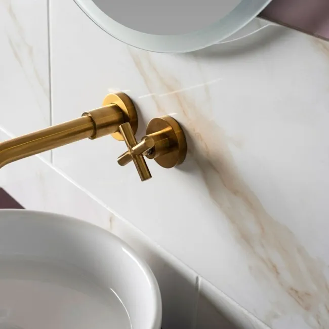 Cappella Gold Veined Gloss Marble Effect 600x300 Wall and Floor Tiles