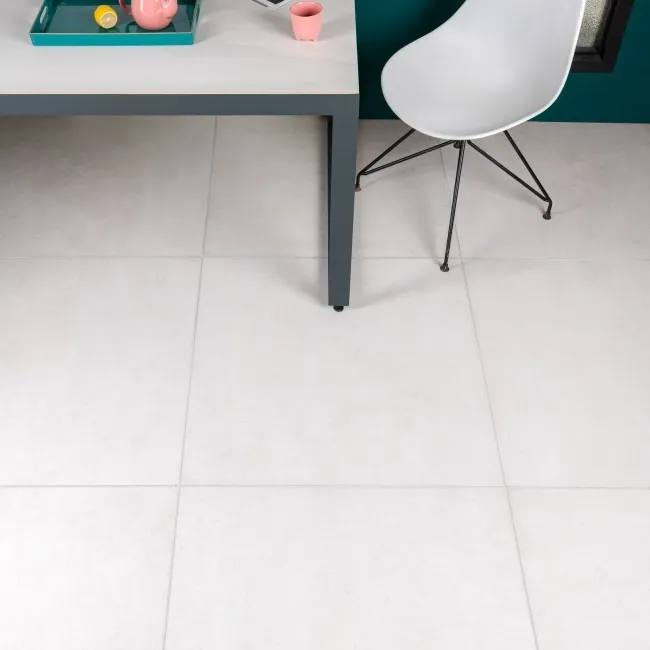 Luna White Stone Large Stone Effect 800x800 Floor Tiles