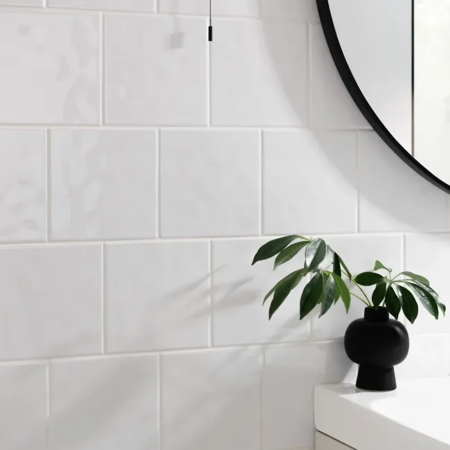 Devine Bumpy Gloss White Wall Tiles
