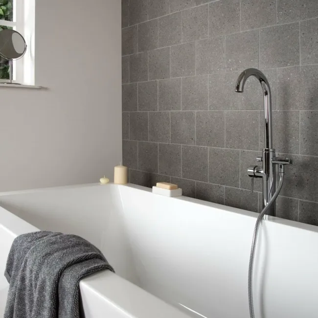 Dollymixx Patina Dark Grey Matt Terrazzo Wall and Floor Tiles